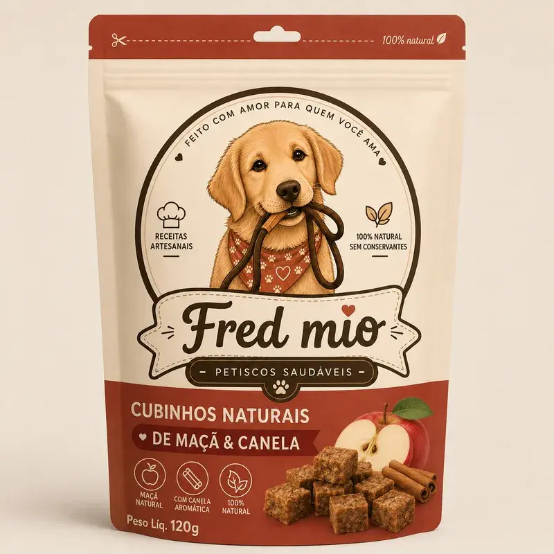 Cubinhos Naturais de Maçã & Canela
